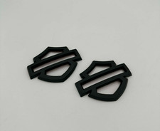 Harley Davidson Emblem 2 Pcs Matte Black Puff Custom 3m Adhesive Fuel Tank Badge Harley Davidson Emblem 2 Pcs Matte Black Puff Custom 3m Adhesive Fuel Tank Badge