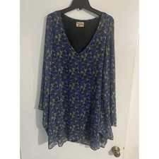 Show me your Mumu mini dress women’s M blue paisley flowy oversized boho fairy