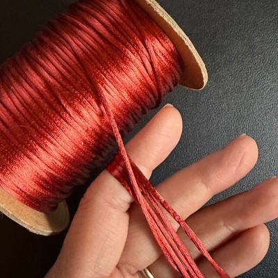 Rattail Satin Cord 1mm Jewelry Beading Kumihimo Crafting String - By 10 Yards