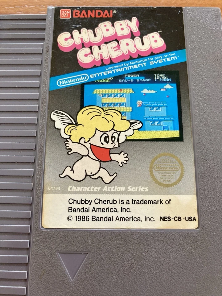 NES ~ CHUBBY CHERUB Nintendo Game 5 Screw NES-CB-USA Cart + Sleeve NTSC - Image 4 of 4