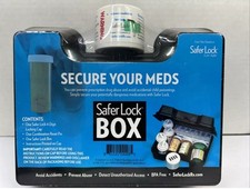 Safer Lock Box Keep Your Meds Safe w/ 4 Digit Combination Locking Cap NEW Sealed