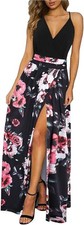 Newshows Women Summer Maxi Dress Vacation Floral Spaghetti Strap Spring Medium