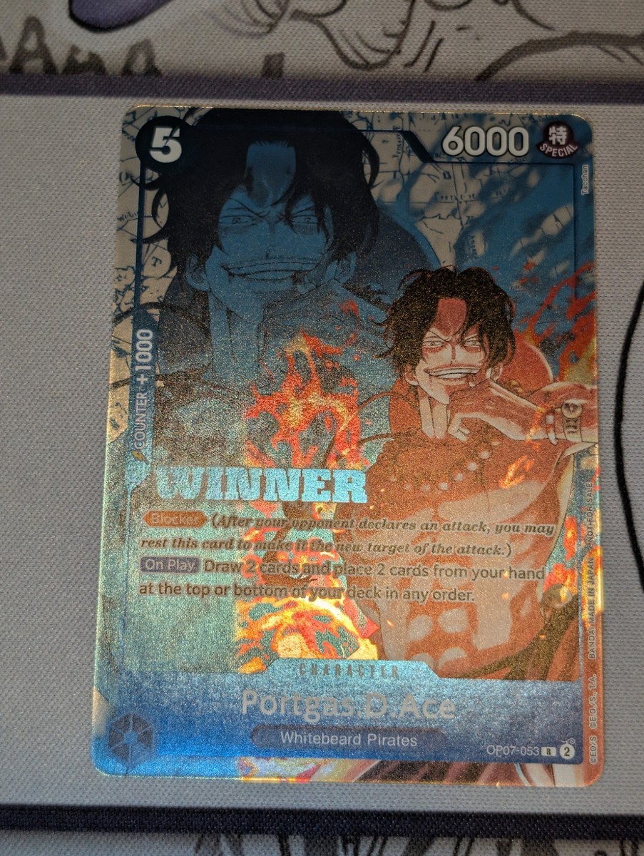 Portgas.D.Ace OP07-053 One Piece Stamped Portgas D Ace Winner