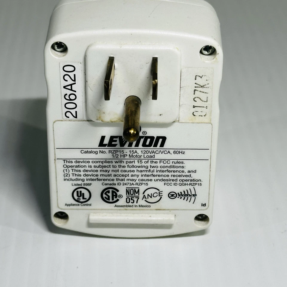 Leviton RZP15 Scene Capable Plug-In Module On Off Appliance 15A ZWave - Image 3 of 4