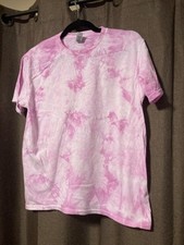 PINK AND WHITE TYE DYE T-SHIRT SIZE YOUTH XL UNISEX NEW NEVER WORN