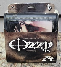 Vintage Ozzy Black Leather Zipper CD Case/Holder Ultra Rare New Old Stock
