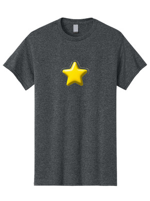 Yellow-Star-6 Mens Graphic Tee, 100% Cotton, Casual Summer Wear