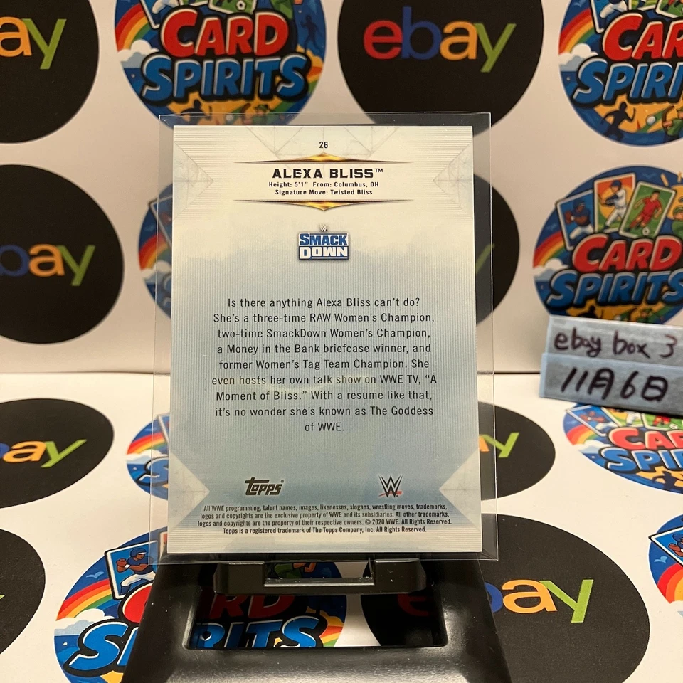 2020 Topps Alexa Bliss 02/10 WWE SmackDown Gold Parallel Card - Image 2 of 2