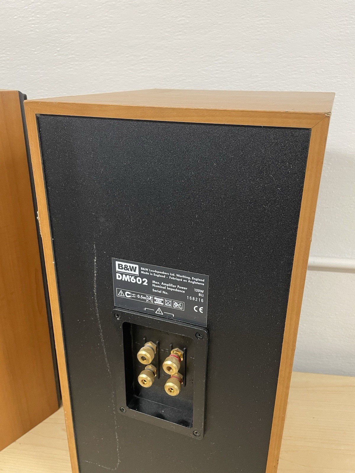 B&W DM602 Black Audiophile Bookshelf Speakers Made in England