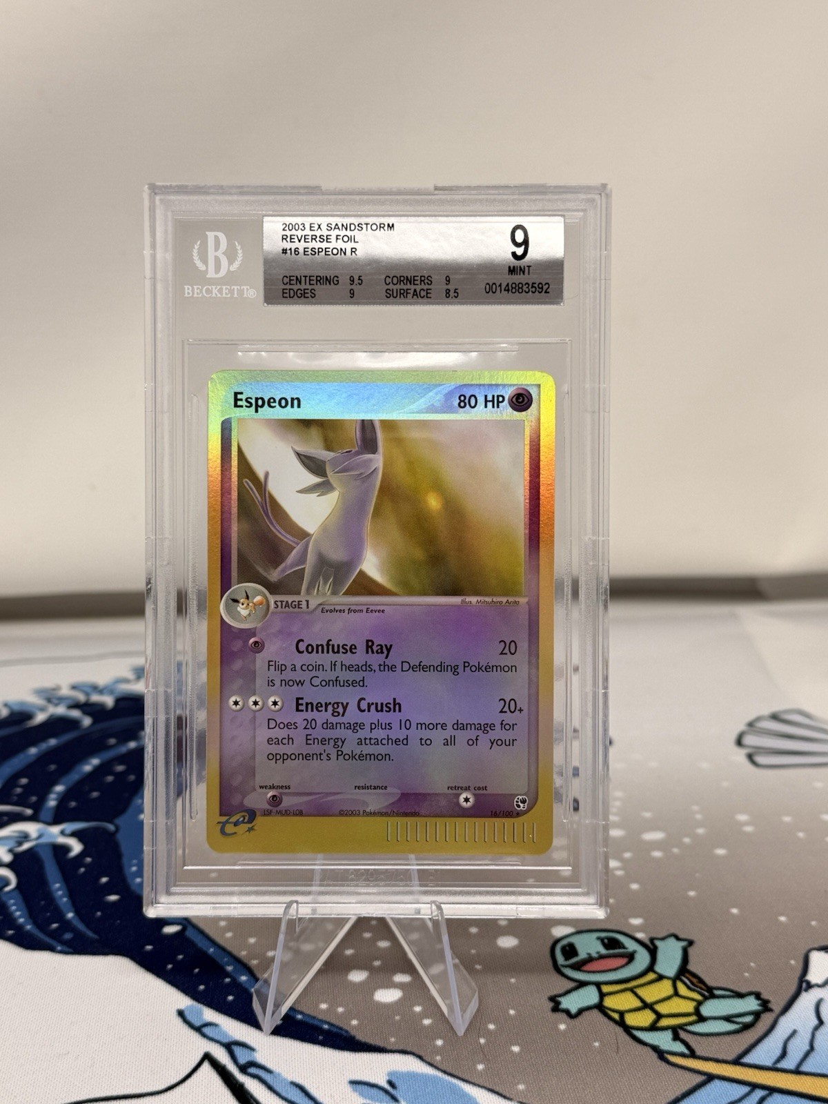 Pokemon TCG Espeon Reverse Holo #16 EX Sandstorm BGS 9 Low Pop
