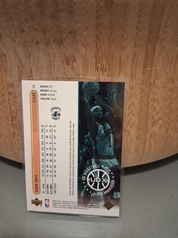 2001 UD 10 aniversario Baron Davis #59/100, usado Foto 2 de 2