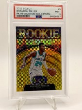 2023 Select Brandon Miller Rookie Revolution Gold Prizm /10 #5 PSA 9 Only 1 Betr