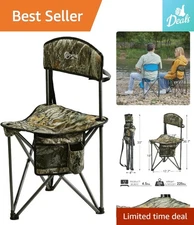 Portable Extra Wide Folding Stool with Backrest for Gardens and Outdoor Events