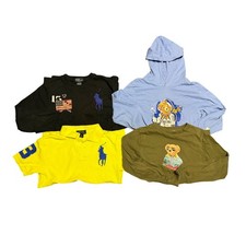 Polo Ralph Lauren Boys Size M 10-12 Lot 4 Polo Bear Graphic Hoodie Tee Shirt