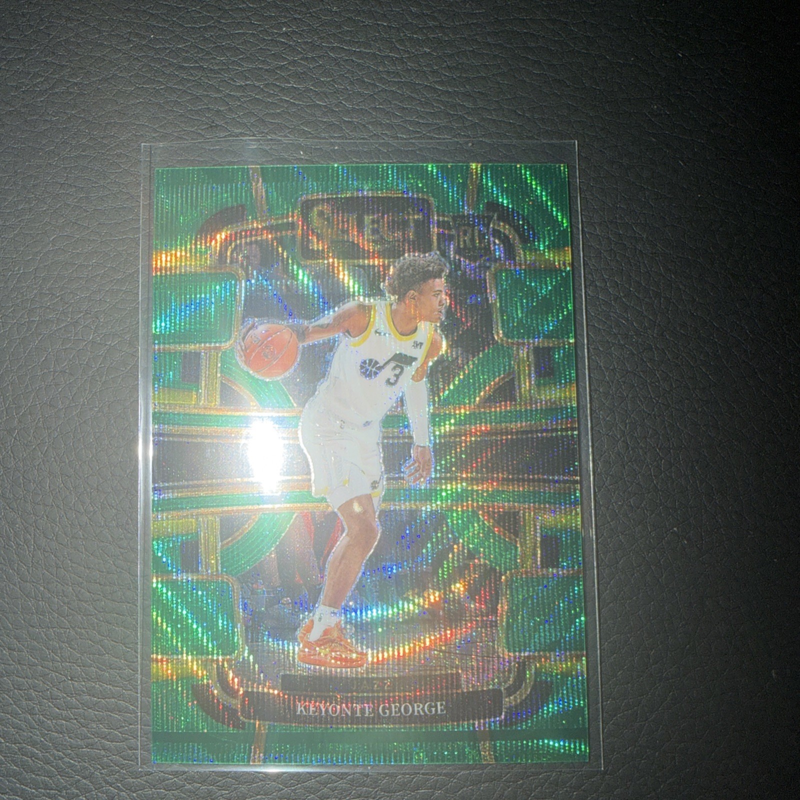 Keyonte George 2023-24 Select Green Wave Prizm Concourse /50 Utah Jazz #75