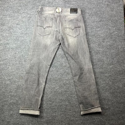 Guess Slim Straight Jeans Men's Gray Denim Stretch Pockets Classic