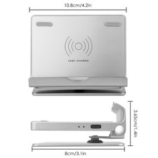 Efficient Durable Stable Compact Easy-Use 15W Wireless Fast Charging Phone Stand