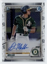 2020 Drew Millas Bowman Chrome 1st Bowman  Auto  RC     #CPA-DM (21C581)