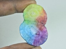 27X46X06MM Enhanced Solar Druzy Agate Fancy Cabochon Loose Gemstone 77Cts.