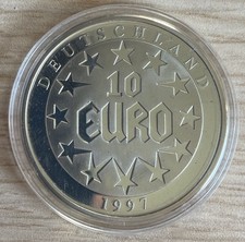 10-EURO-MEDAILLE Deutschland 1997, in Kapsel, Motiv: Europa