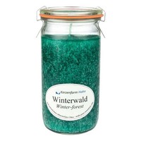 Duftkerze Stearin Xl-Weckglas - Winterwald | Kerzenfarm Hahn