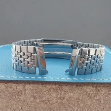 Vintage 19mm Bulova Accutron Stainless Steel NOS Unused Classic 1970s Watch Band