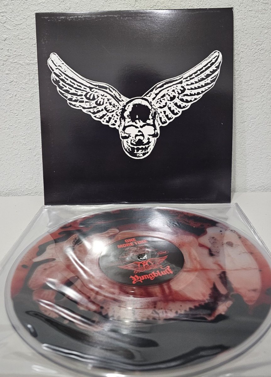 エアロスミス 洋楽 リキッド レコード 液体Liquid AeroSmith Aerosmith and Yungblud One More Time Liquid Filled Vinyl In Hand