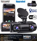 TOGUARD 3 Channel Dash Cam WiFi GPS 4K Front and Rear Cabin Three Way Car Camera