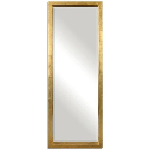 Uttermost Edmonton Contemporary Pine Wood Leaner Mirror in Gold - Picture 1 of 6