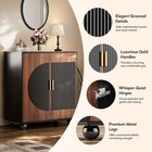 Fluted Buffet Cabinet Sideboard Wood TV Stand Storage Cabinet For Home Decor — photo 6