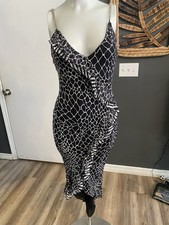Dina Bar-El 100% Silk Double Layer Chiffon Fairy Cocktail Party Dress Y2K Size 6