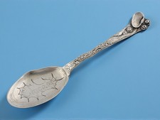 Sterling Silver Wallace Souvenir Spoon Clam Shell Seaweed Nautical ~ Chicago
