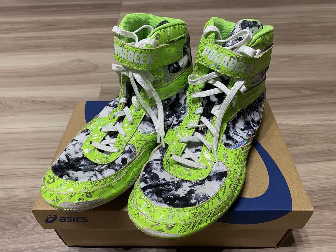 ASICS PODARCEK Wrestling Shoes High Top Sneakers Men's