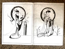 Tri-Chem Ready to Paint Liquid Embroidery VTG FASHION LADIES Art Deco 8920 COL