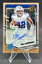 2023 Panini Donruss Clearly Deuce Vaughn  Rated Rookie Bronze/75 Auto #58