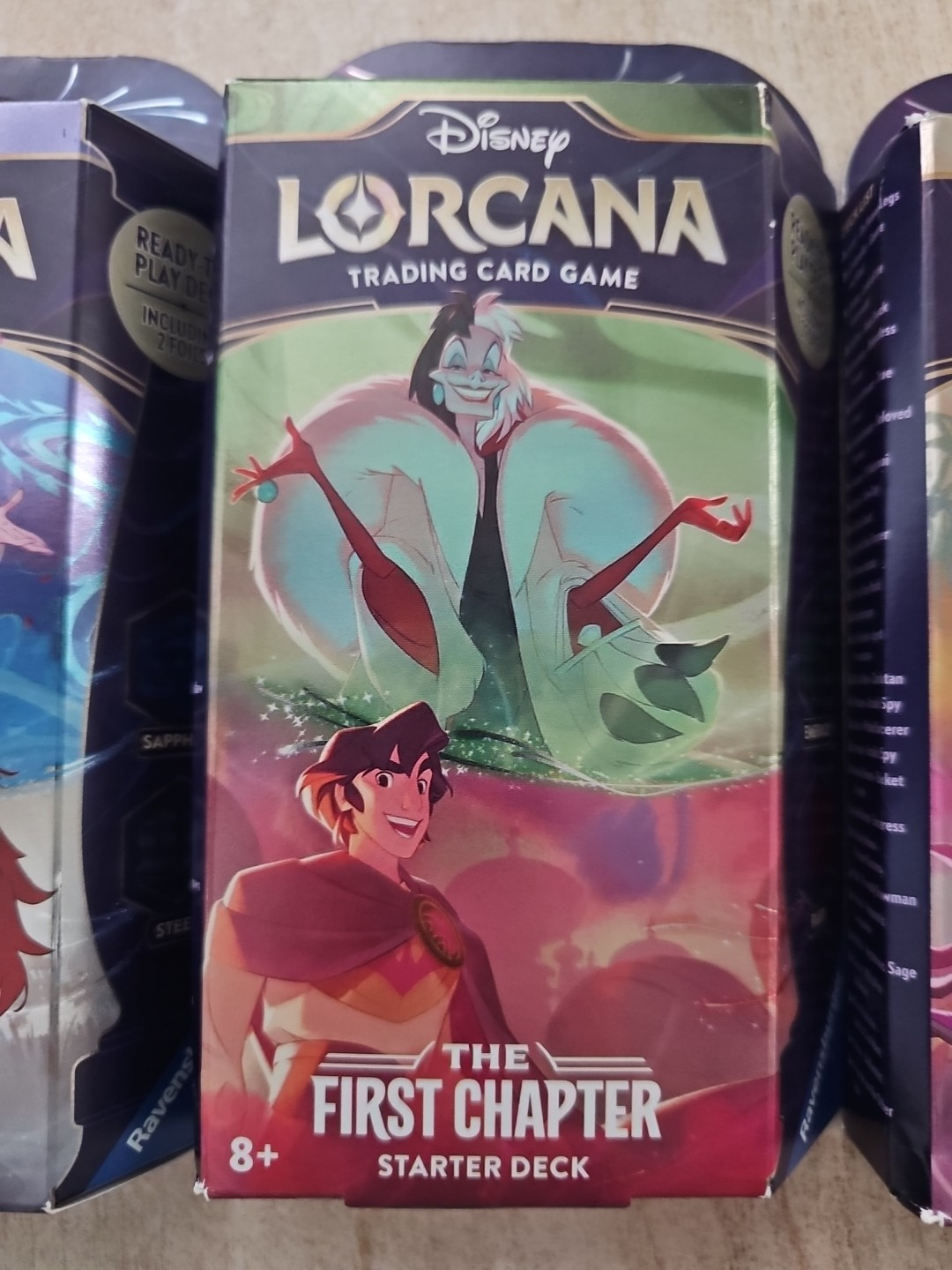 Disney Lorcana: The First Chapter Starter Deck Set of 3 SEALED w/Booster Packs!
