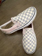 Size 9 - VANS Classic Slip-On Grey checked wi...