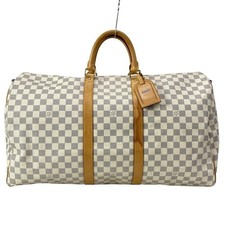 Louis Vuitton Damier Keepall Bandouliere 55 Boston Bag N41429 Azur Women's