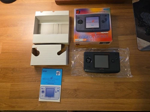 NEO GEO POCKET COLOR Console Carbon Black Boxed SNK Tested US SELLER