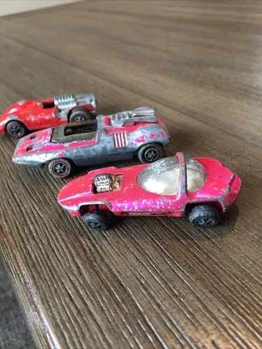 Set Of 3 Vintage Hot Wheels. 1960 Peeping Bomb, 1967 Silhouette, 1960 Ferrari