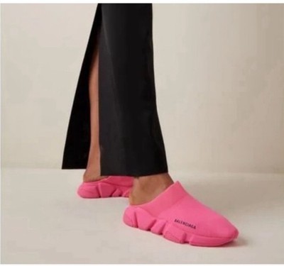 Balenciaga Fluo Pink Speed Mule