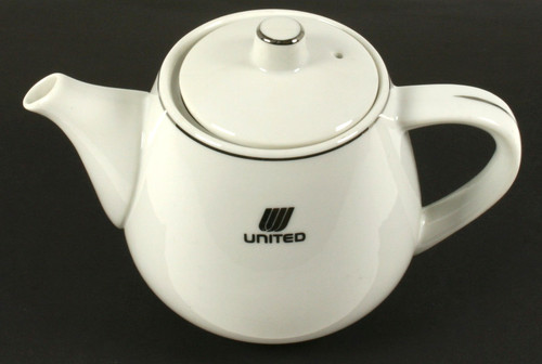 VINTAGE UNITED AIRLINES TEAPOT FIRST CLASS DINING DINNERWARE CHINA PORCELAIN