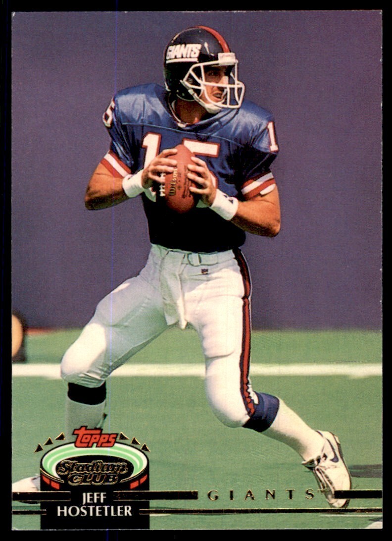 1992 Stadium Club Jeff Hostetler Football Cards #341
