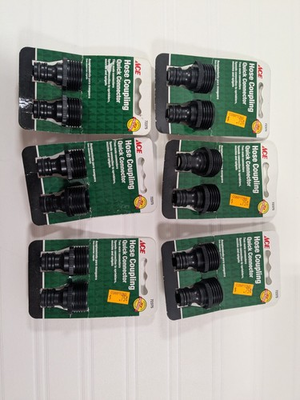 #ad #ad ACE Hose Coupling Quick Connector 72375 Lot of 6 Packs Garden Hose Fittings $9.00
