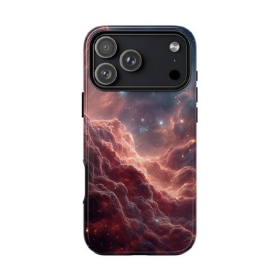 For iPhone / Galaxy / Pixel | Phone Ink Case - Red Nebula Clouds Outer Space