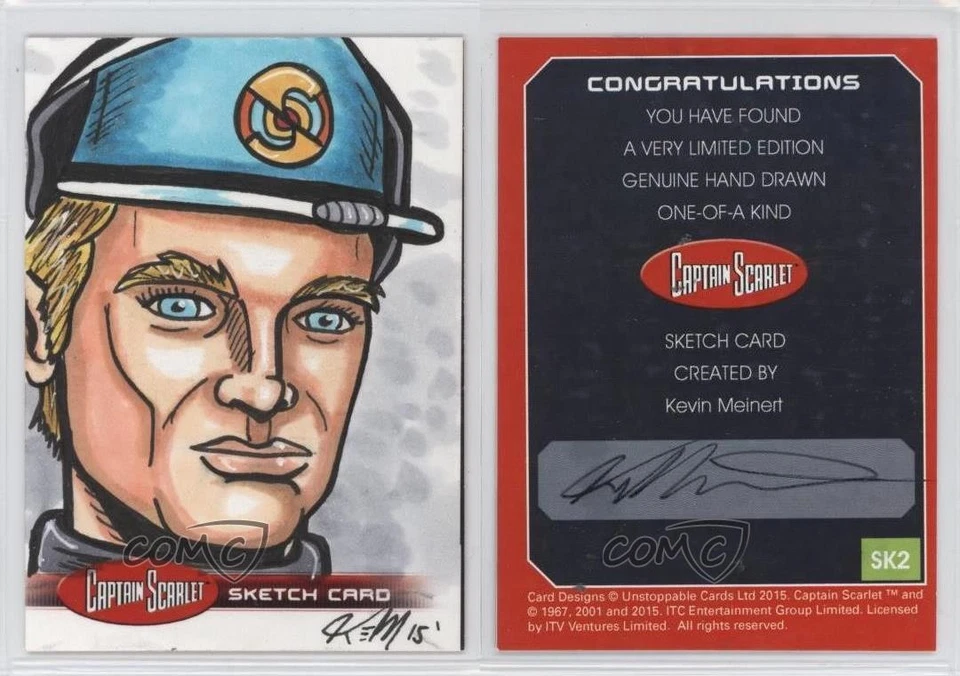 2015 Unstoppable Captain Scarlet 1/1 Kevin Meinert Auto Sketch d8k - Image 3 of 3