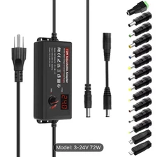 3V-24V 3A 72W Power Supply Adjustable DC from 3V to 24V Variable Universal Con