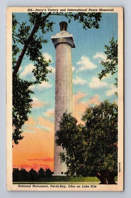 Put In Bay OH-Ohio, Perry's Victory And Peace Memorial, Vintage c1948 Postcard