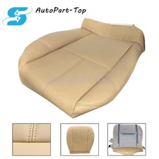 Fits Chevy Silverado Suburban 07-14 Driver Lower Leather Seat Cover Light Tan