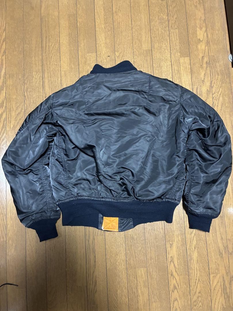 ジャケット・アウター AVIREX REVERSIBLE MA-1 JACKET BLACK L AVIREX Reversible MA-1 Jacket M Black X Orange Width 60cm